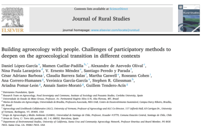 Estudio: Construyendo agroecología con personas. Desafíos de los métodos participativos para profundizar en la transición agroecológica en diferentes contextos