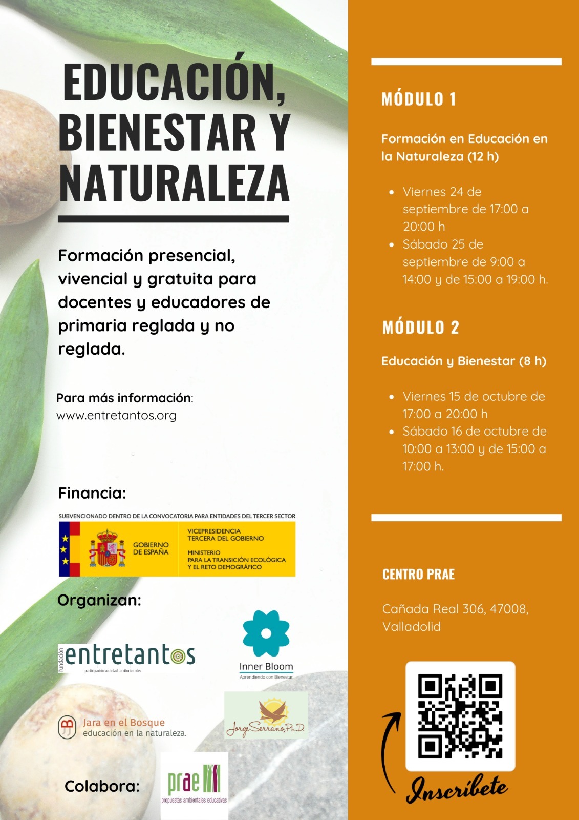 Curso: educación, bienestar y naturaleza